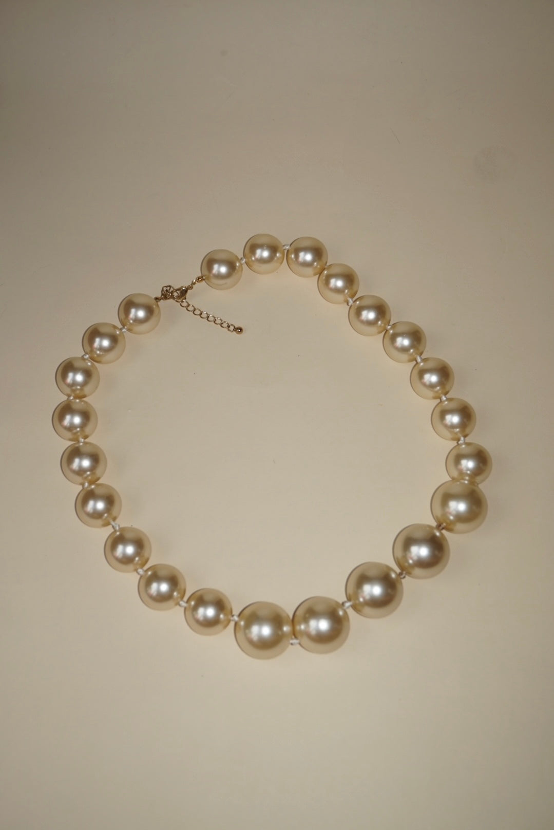 Vintage Oversized Large Faux Pearl Costume Necklace