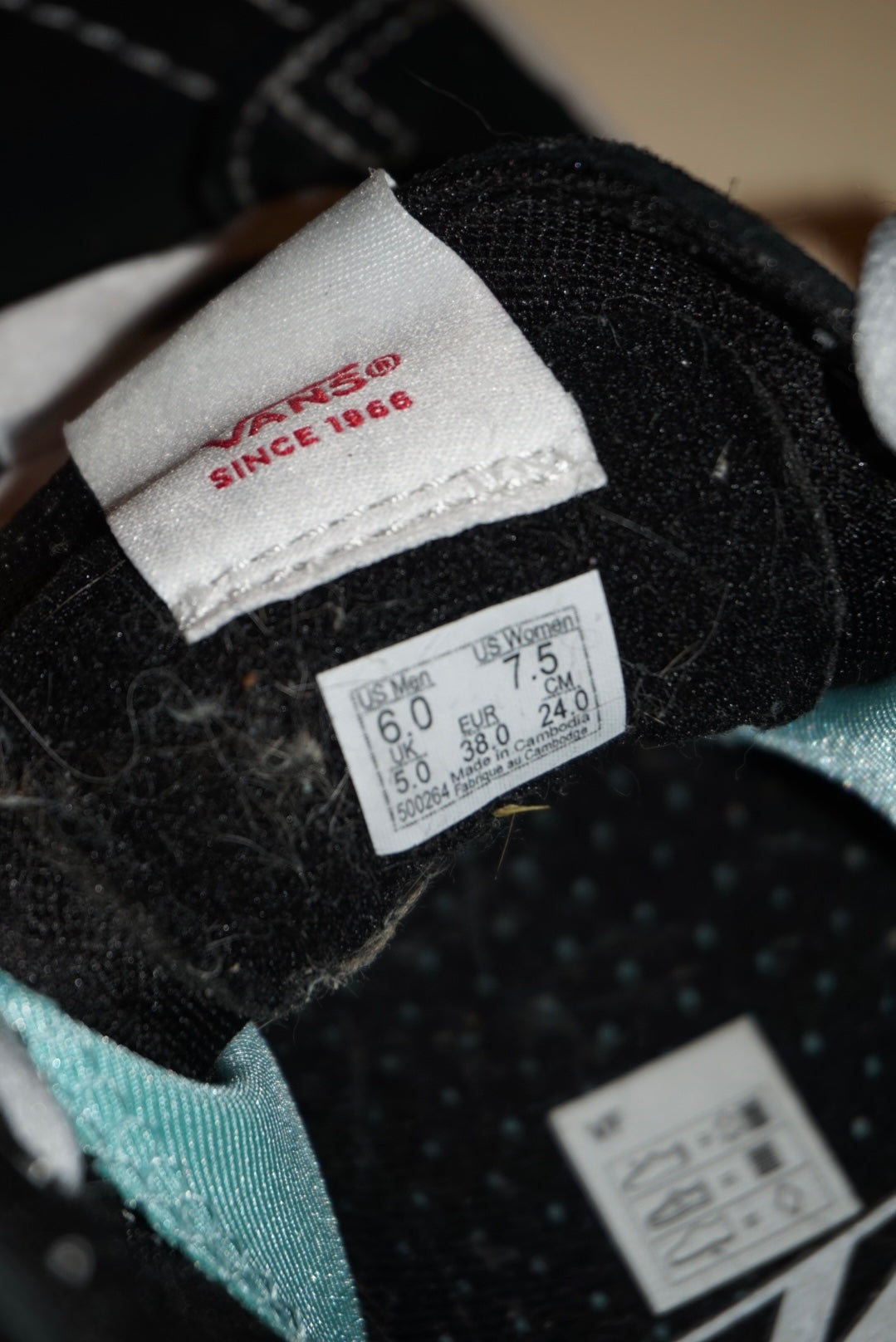 "Van's" Black/White "Sk8-Hi" Sneakers - Size 7.5