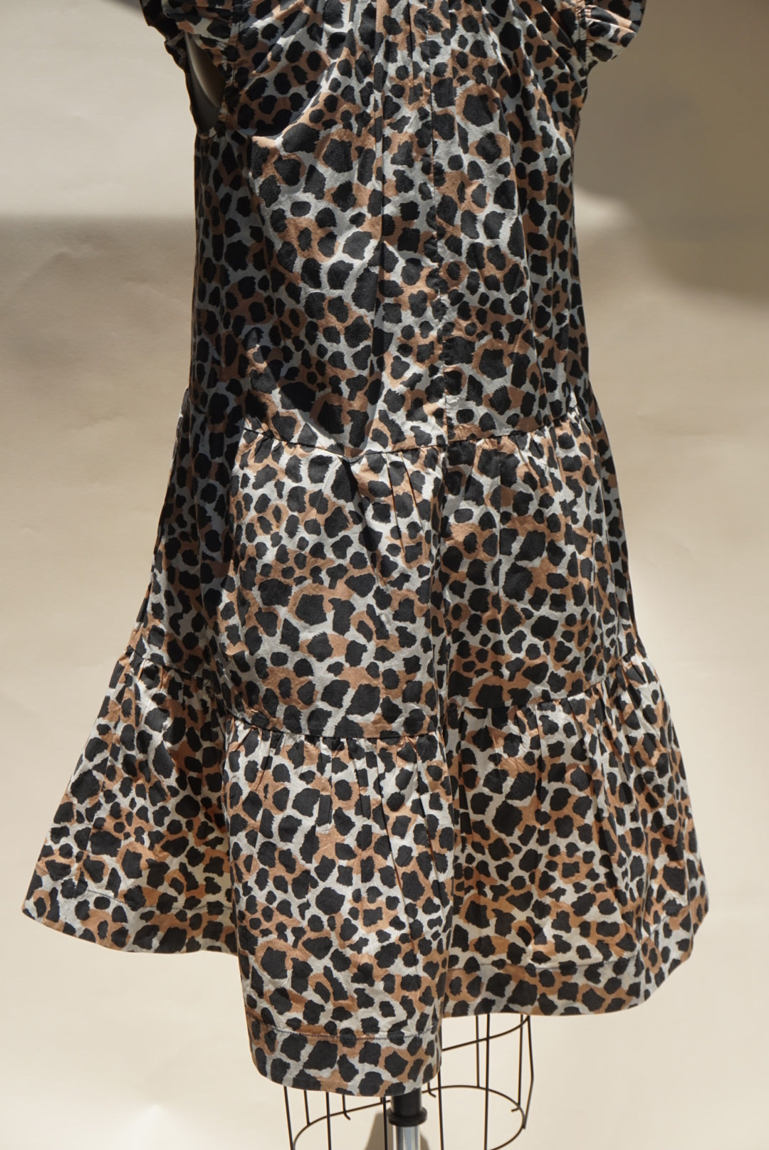 "Sea New York" Cheetah Print Cotton Ruffle Mini Dress - Size 6