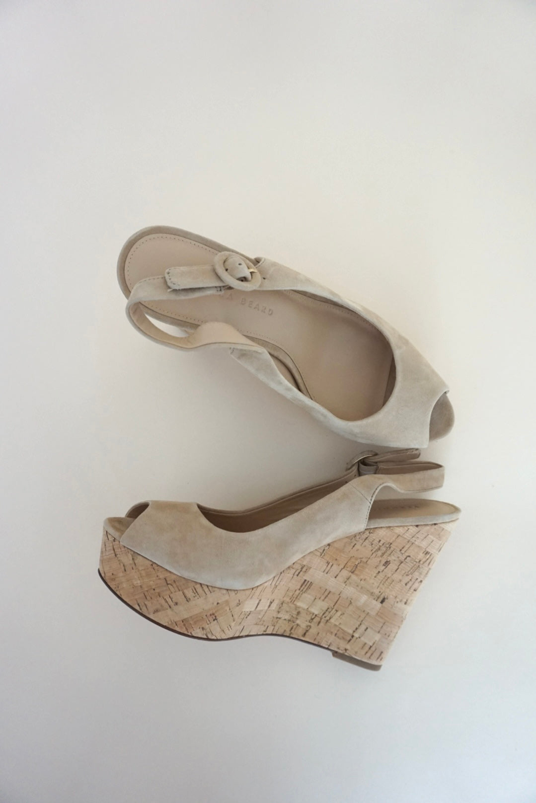 “Veronica Beard” Suede Peep Toe Slingback “Dali” NWOT Wedges - Size 8