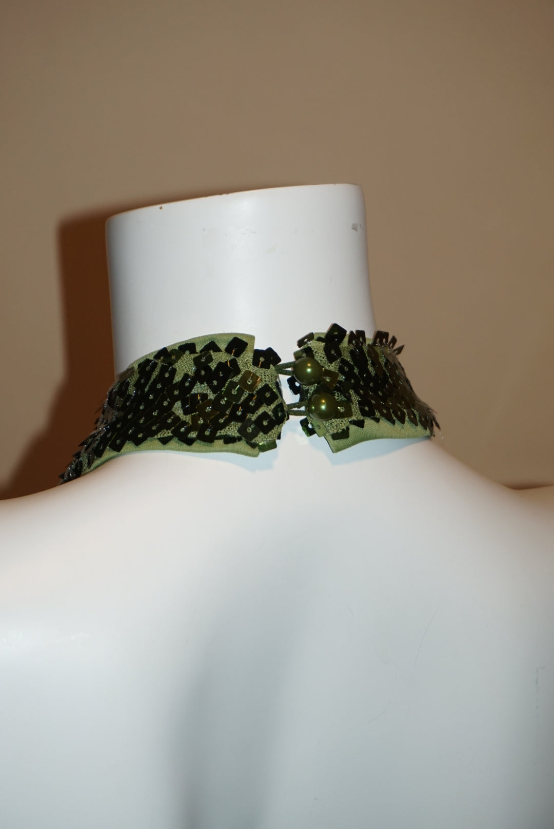 "Boohoo" Green Halterneck Backless Sequin Dress - Size 14