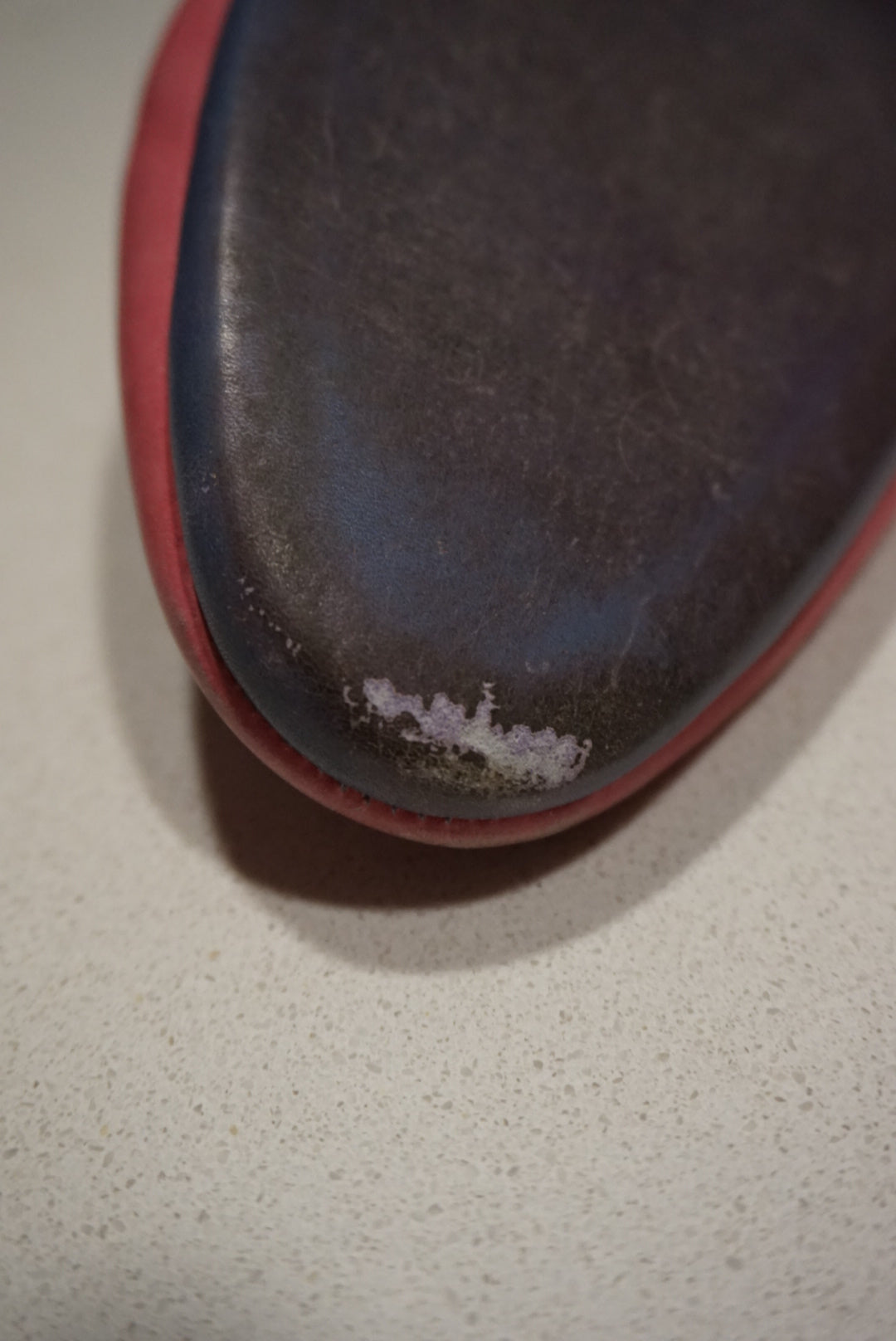 "Belgian Shoes" Pink/Purple Leather Midinette Loafers - Size 8.5