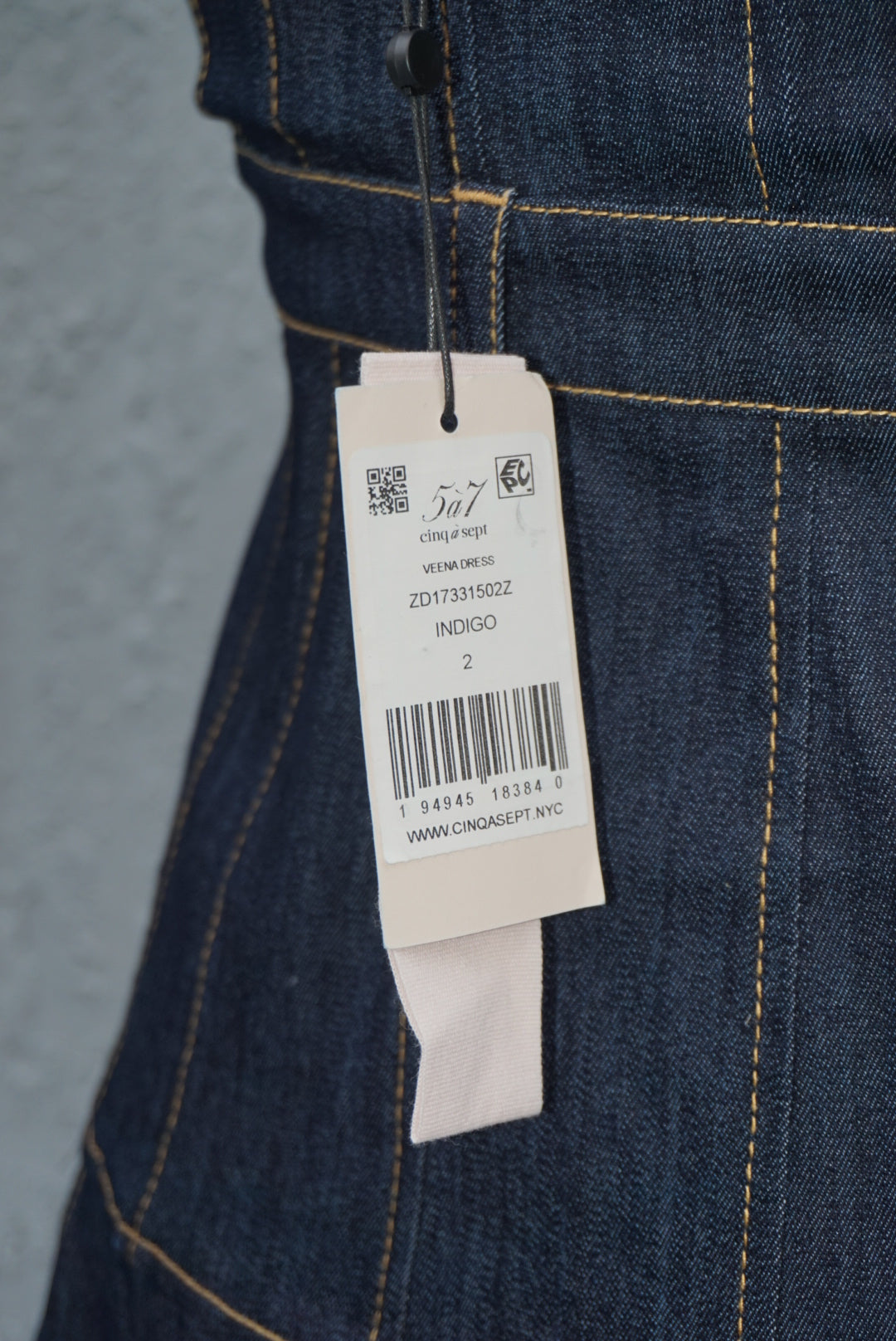 "Cinq à Sept" Stretch Denim Dark Wash "Veena" Dress NWT - Size 2