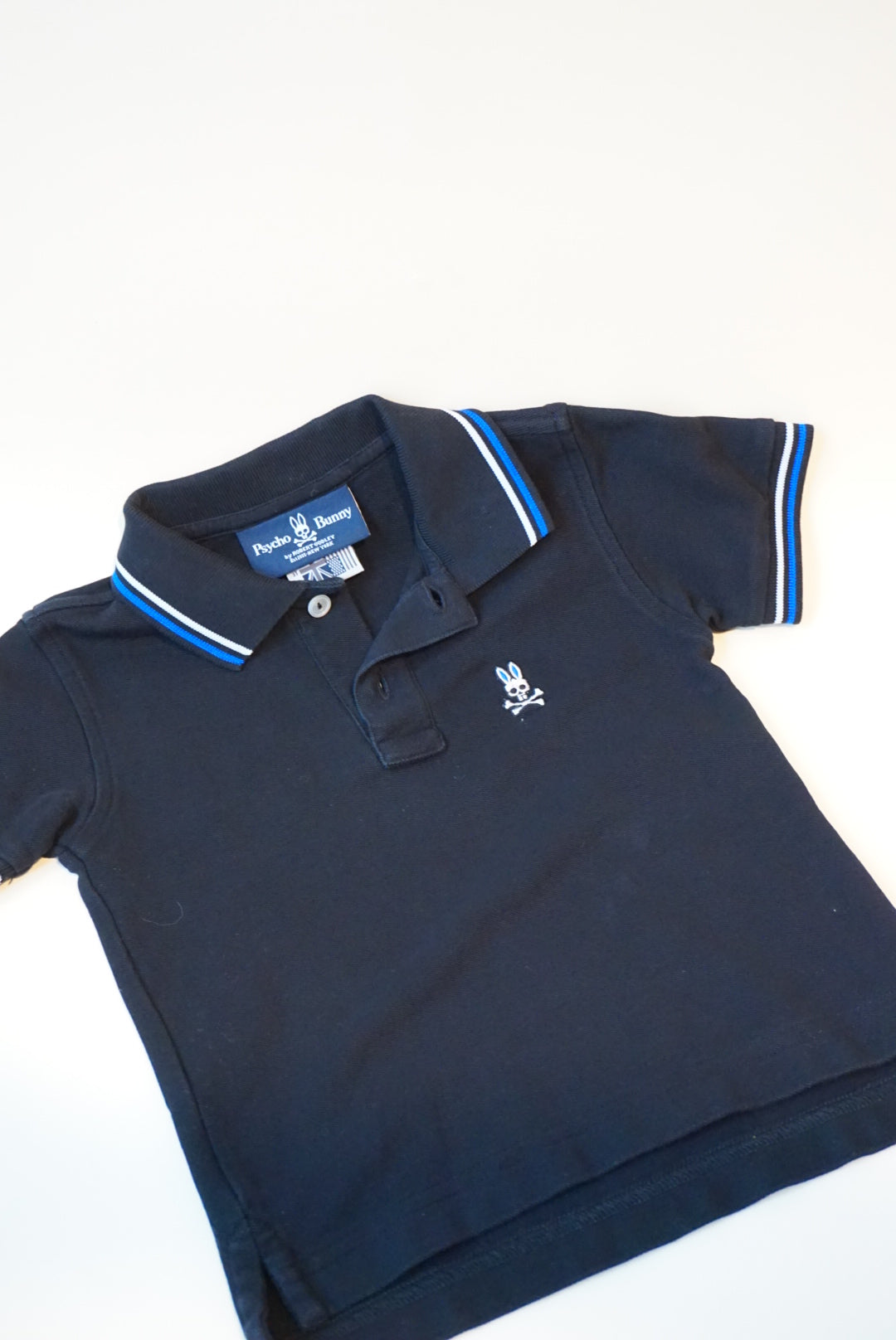 "Psycho Bunny" Toddler Polo Knit Embroidered Logo Top - Size 3T