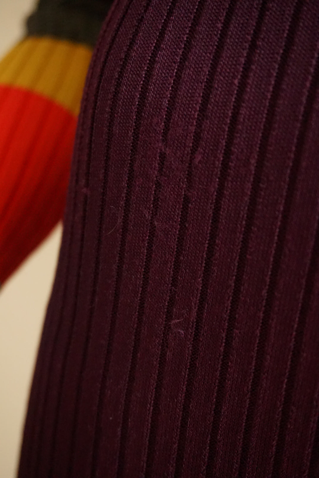 Scotch & Soda Ribbed Knit Color Block Crew Neck Rugby Style Bodycon Dress - Size XS