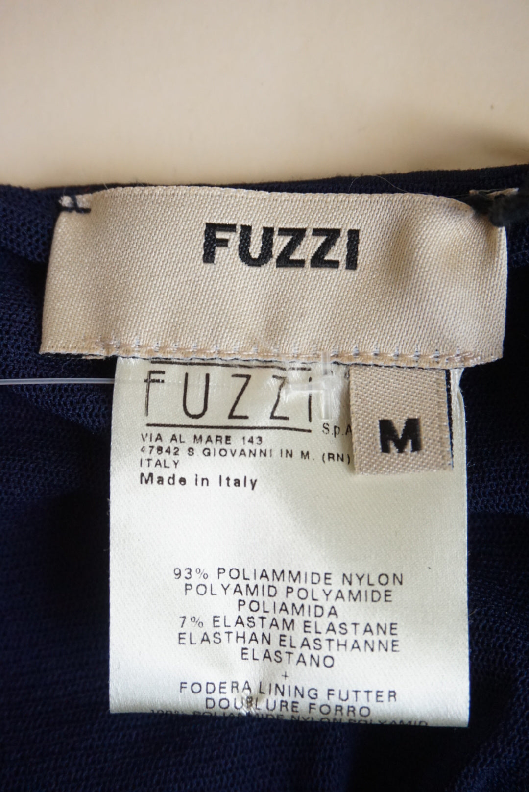 Fuzzi Navy Blue Halter Knit Dress NWT - Size Medium