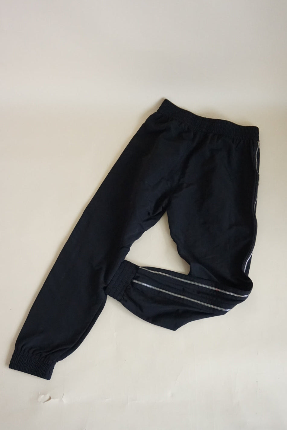 RtA Sporte Black Double Zip Track Nylon Pants - Size XS