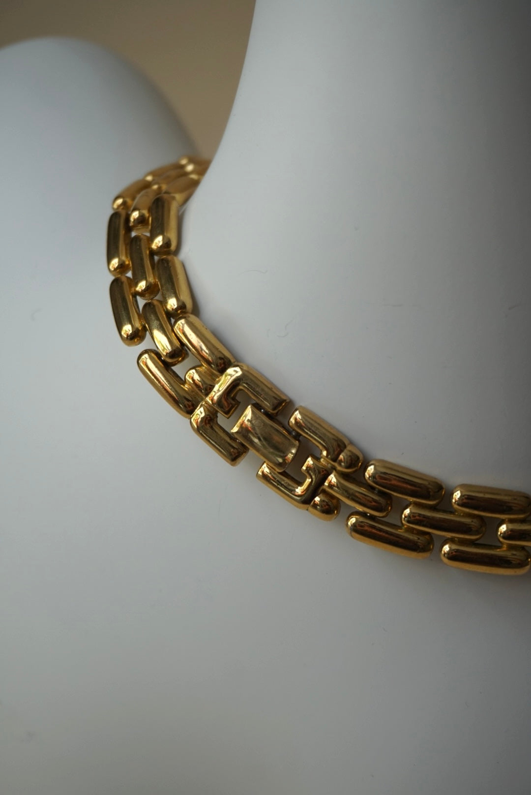 Vintage Gold Plated Link Necklace
