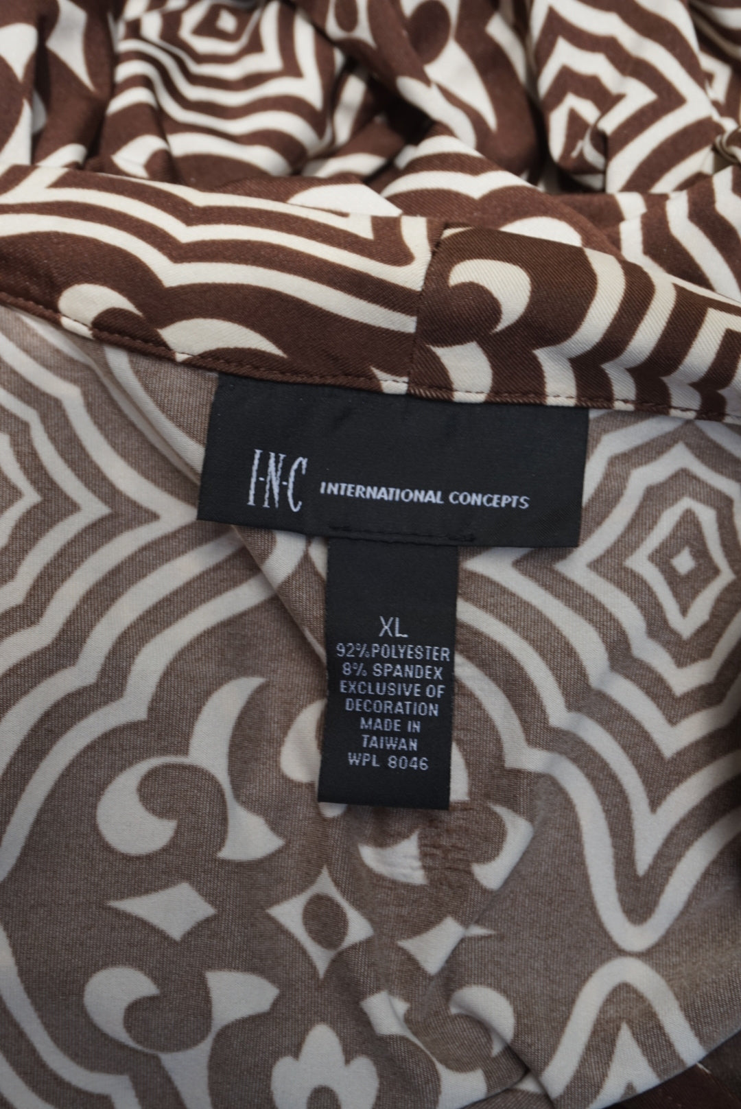 “INC” Vintage Printed Belted Polo Dress - Size XL