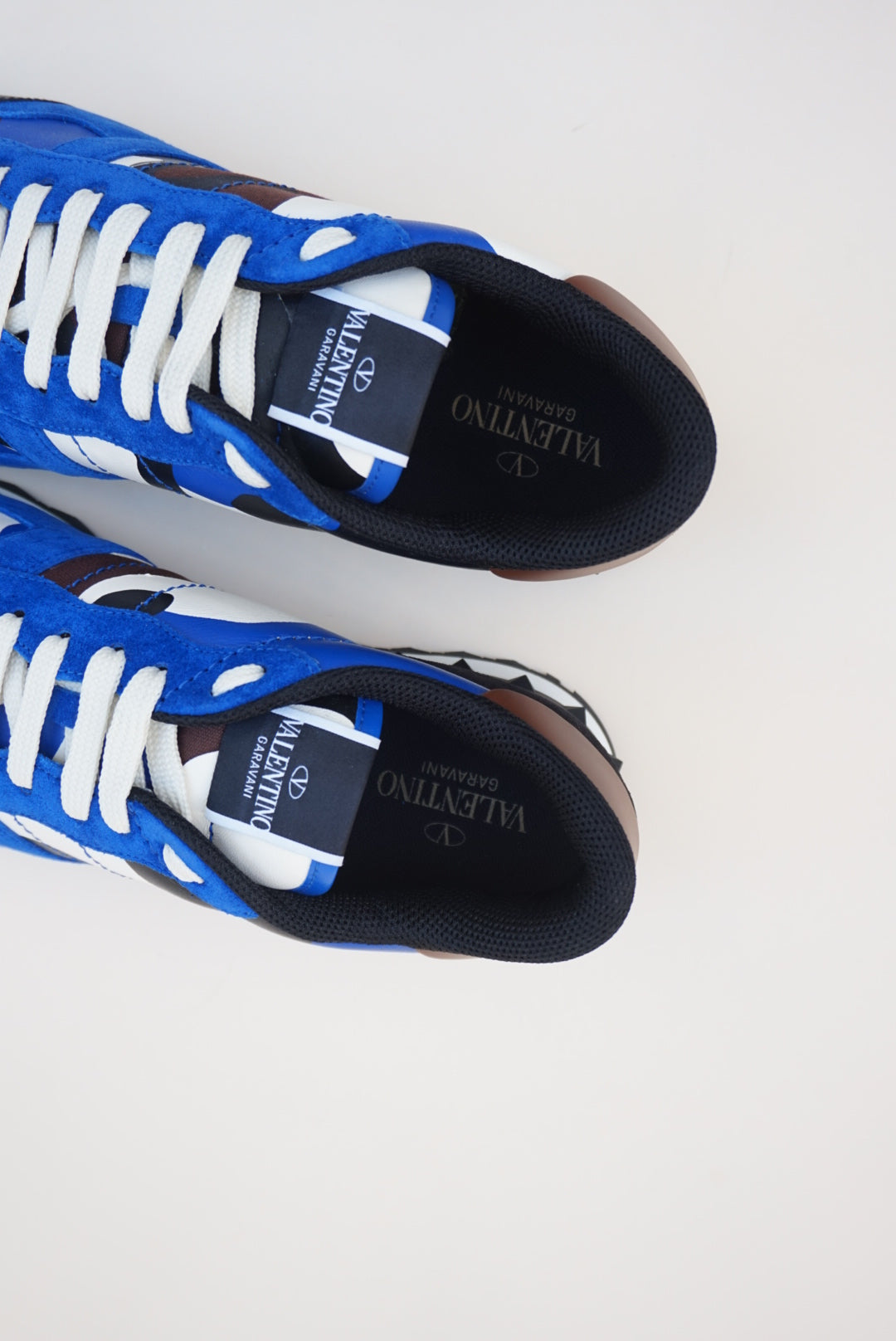 “Valentino Garavani” Blue Rockrunner Camouflage Print Sneakers NWT W/BOX - Size 45