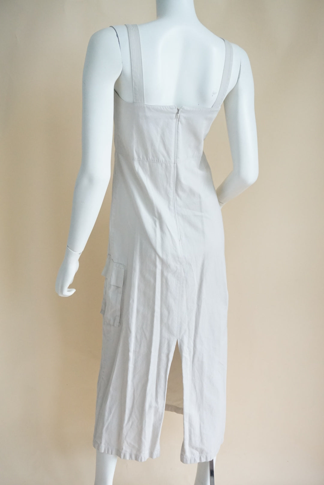 Vintage Express World Brand Khaki Y2K Cargo Maxi Dress - Size 0-2