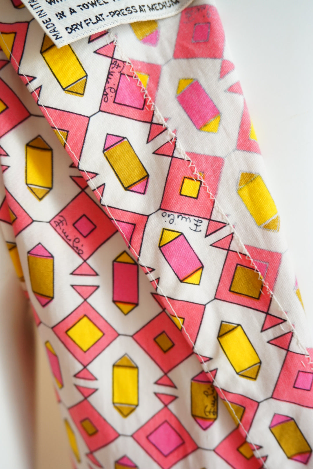 Emilio Pucci Vintage 1960’s Geometric Mod Sleeveless Tie Back Cotton Maxi - Size 8