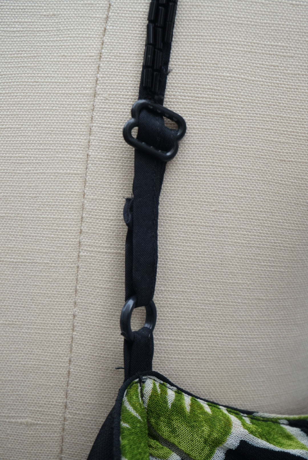 Eva Blue Beaded Floral Slip Dress - Size 12