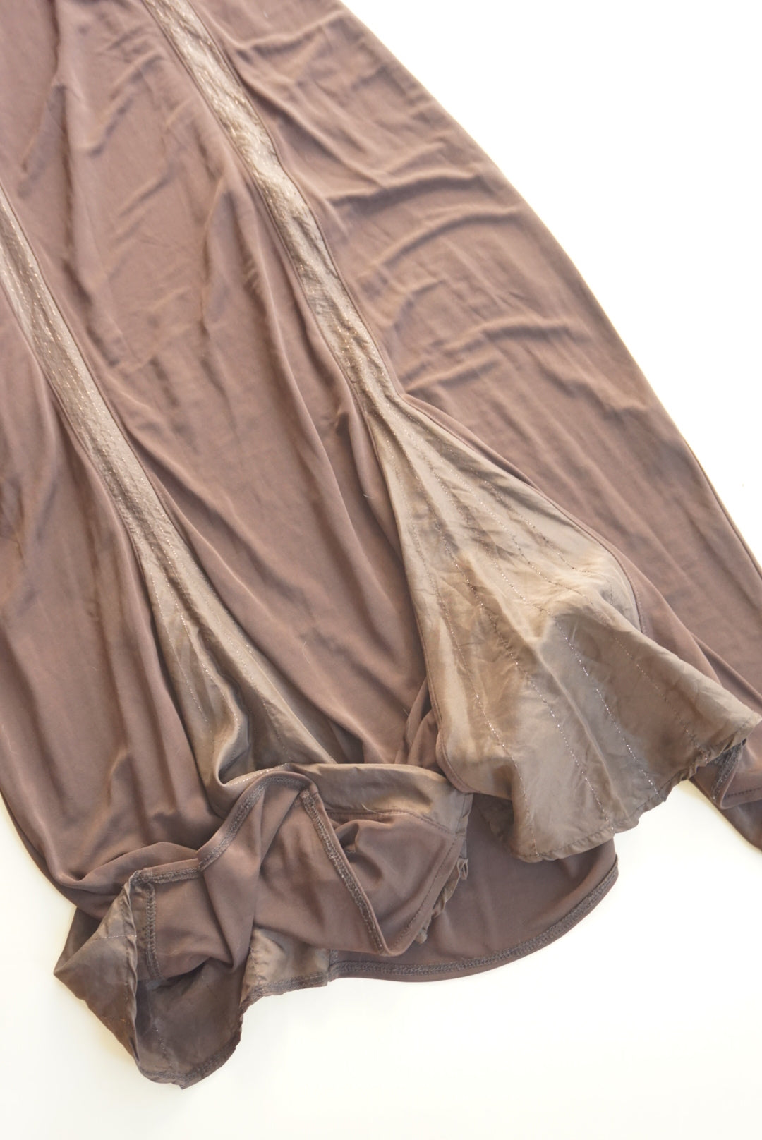 Nine West Vintage Y2K Brown Maxi Tank Accent Panel Dress - Size Large