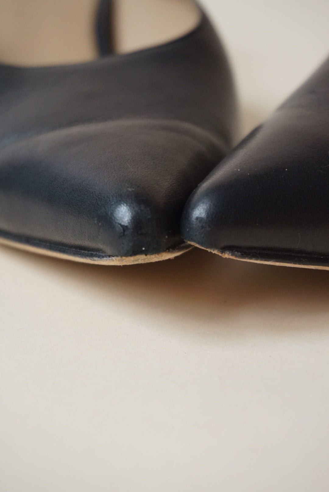 Lauren Ralph Lauren Black Adrienne Leather Mule Kitten Heel - Size 8