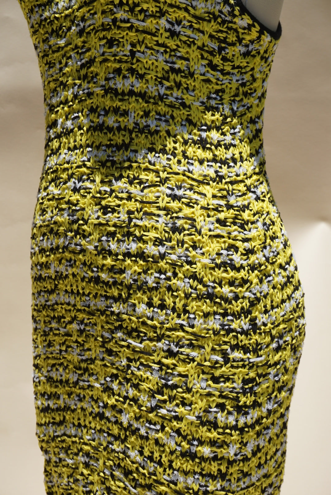 "Rag & Bone" Midi Crochet Yellow/Back Racer Back "Viola" Dress - Size XS