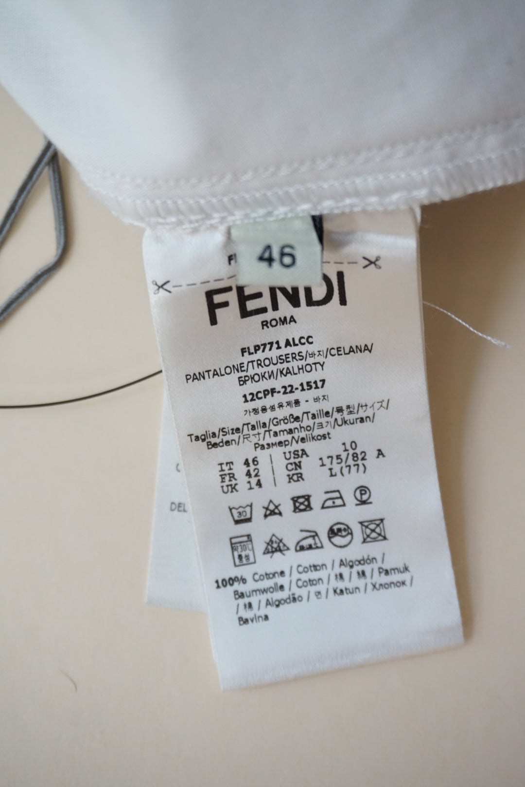 Fendi Sage Green Combi Linen Monogram Shorts - Size 46