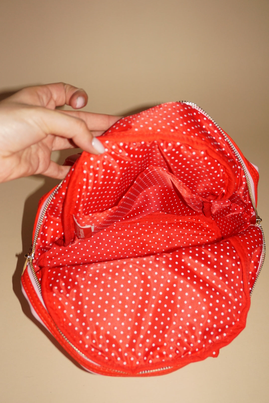 Strawberry Shortcake Mini Polka Dot Bow Quilted Childrens Backpack