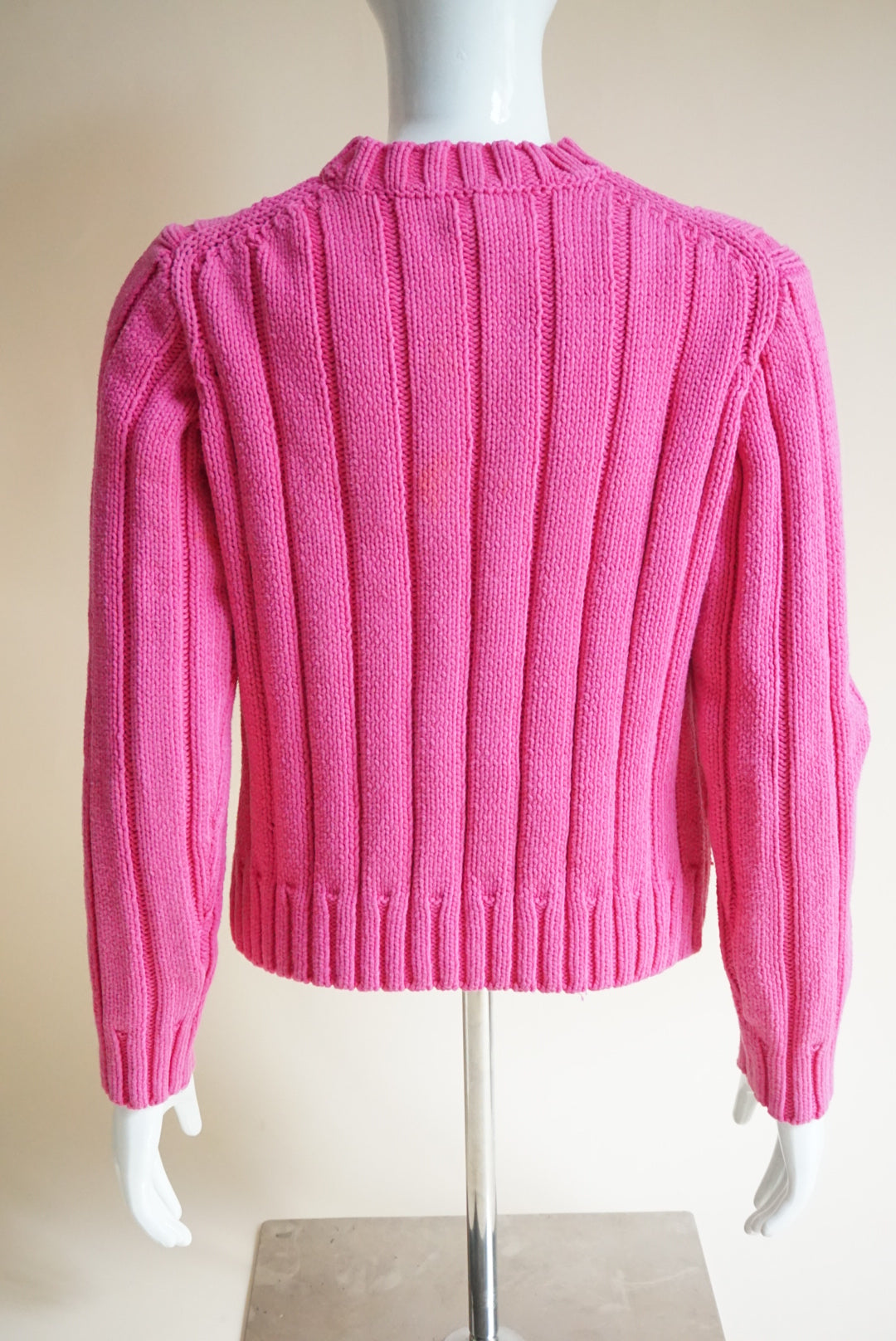 Derek Lam 10 Crosby Pink Cable Crewneck Sweater - Size XS