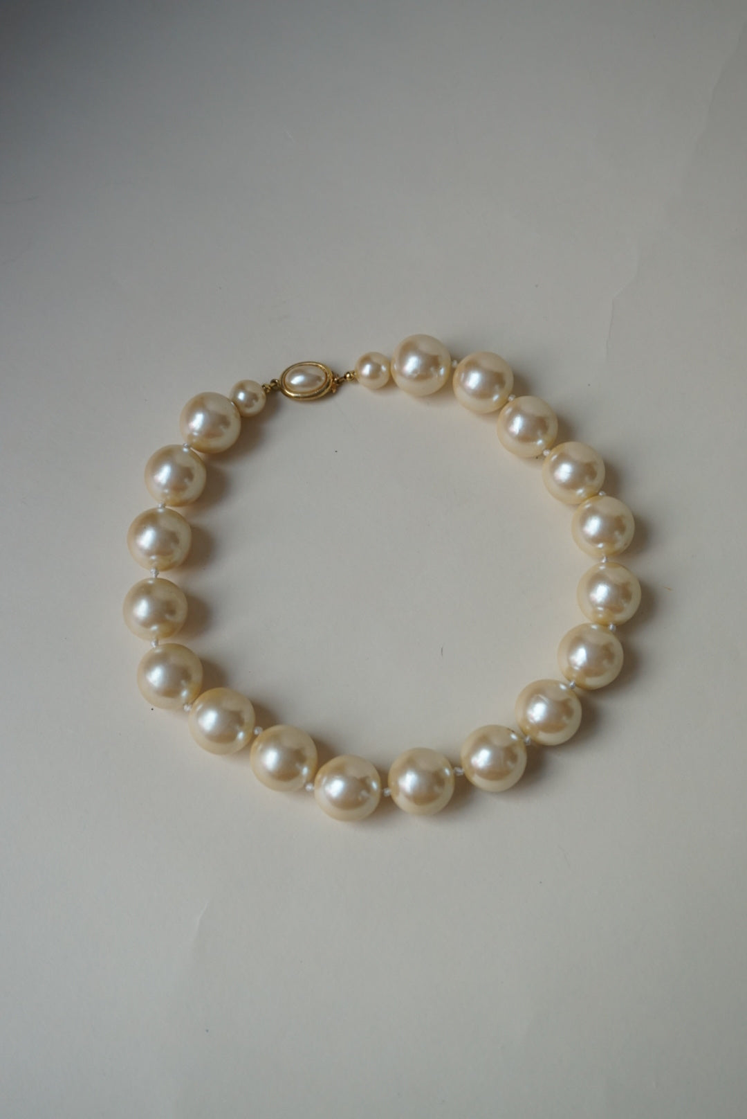Vintage Faux Pearl Costume Necklace