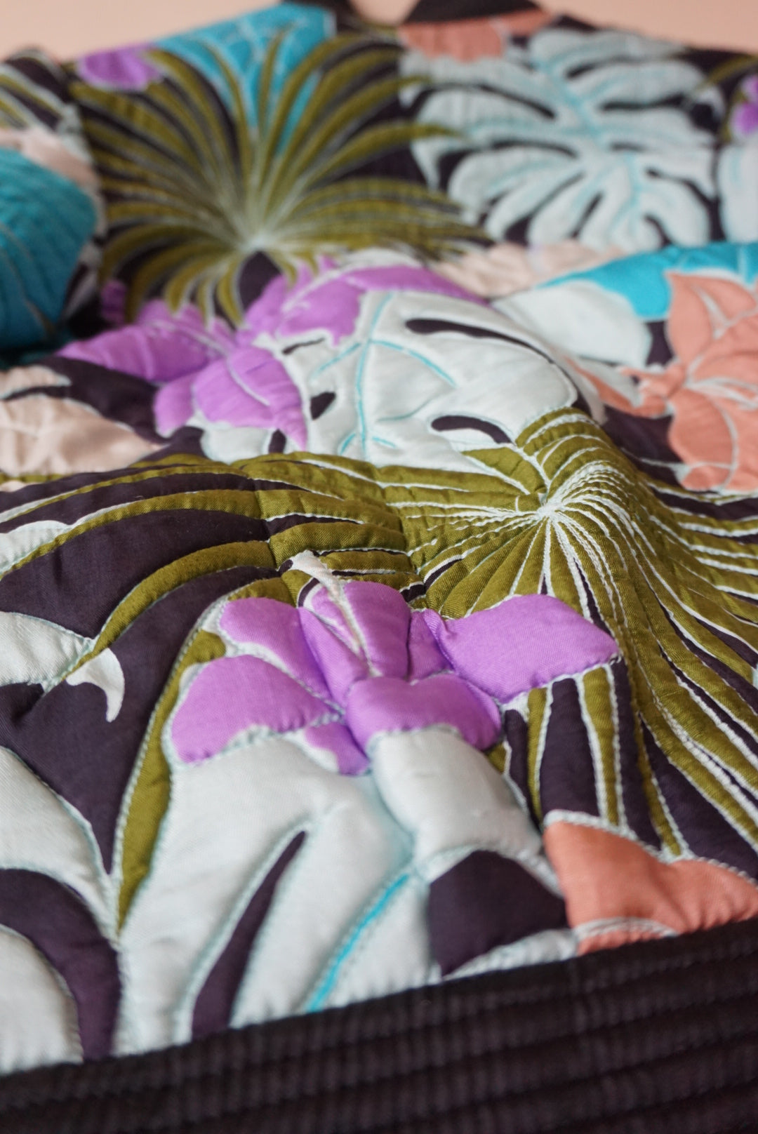 Vintage 80’s Handmade Thai Silk Embroidered Jacket - Size 14