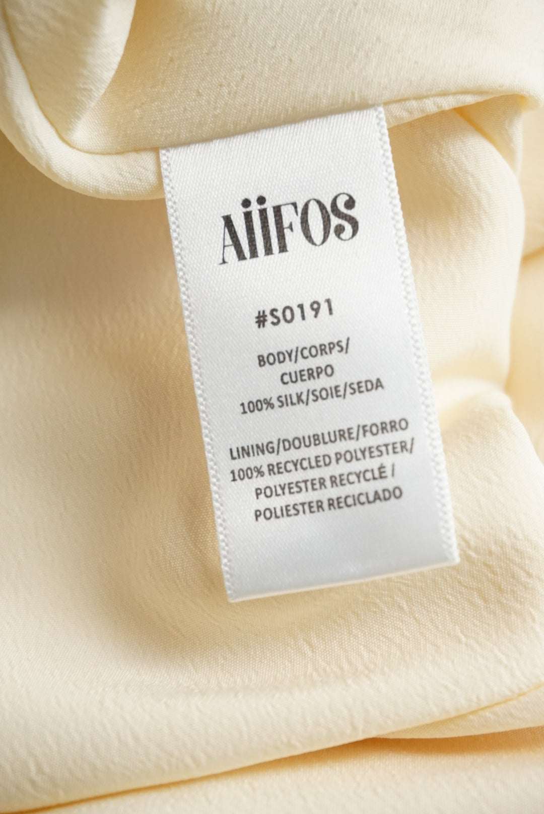 Aiifos Silk Ivory Chain Strap Backless Slip Dress - Small