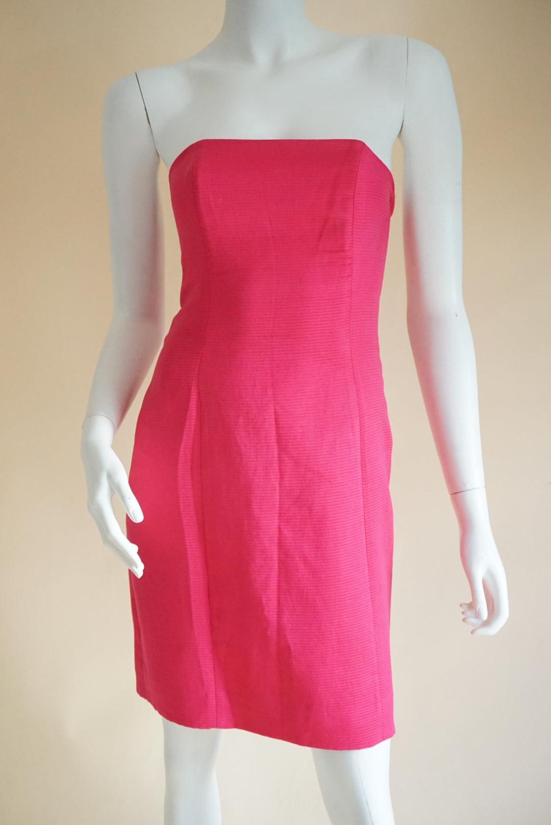 Michael Kors Bergdorf Goodman VTG Strapless Corset Mini Hot Pink Dress – Tête-à-tête Consignment