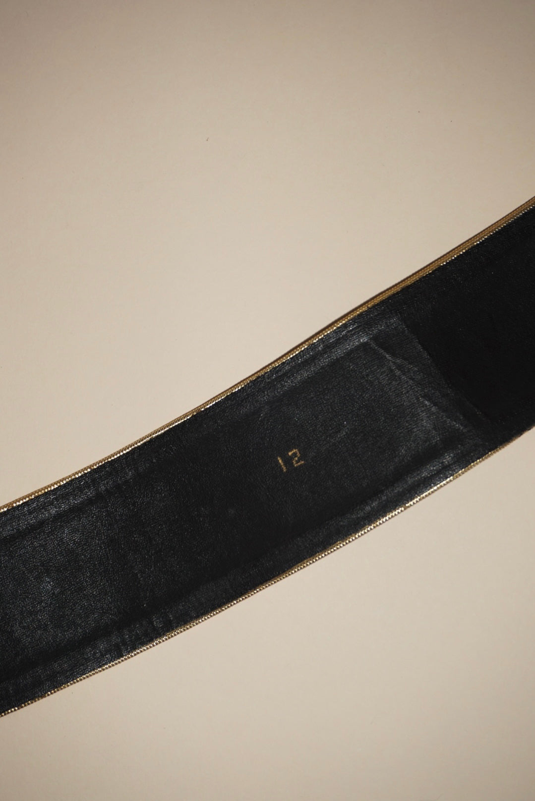 Vintage Fabric Gold Trim Wide Belt