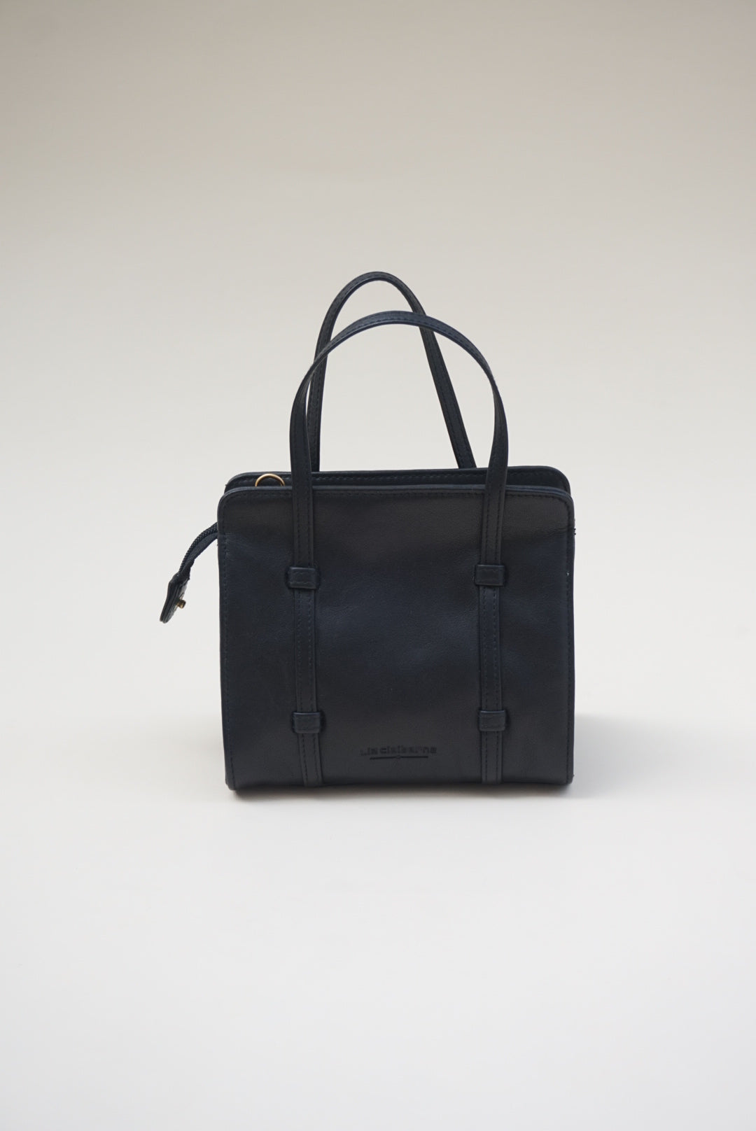 Liz Claiborne Vintage Mini Crossbody Leather Black Bag