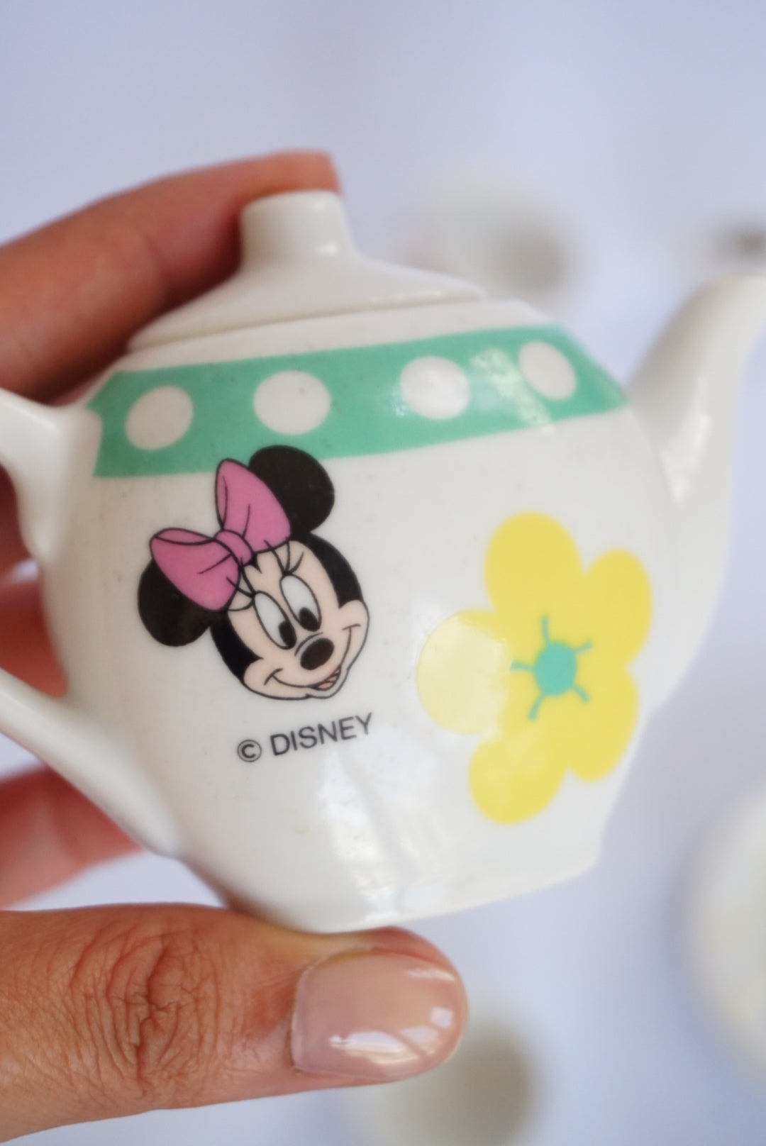 Vintage Disney "Minnie N Me" Child's Mini China Tea Ceramic Set Made in Japan 14pcs