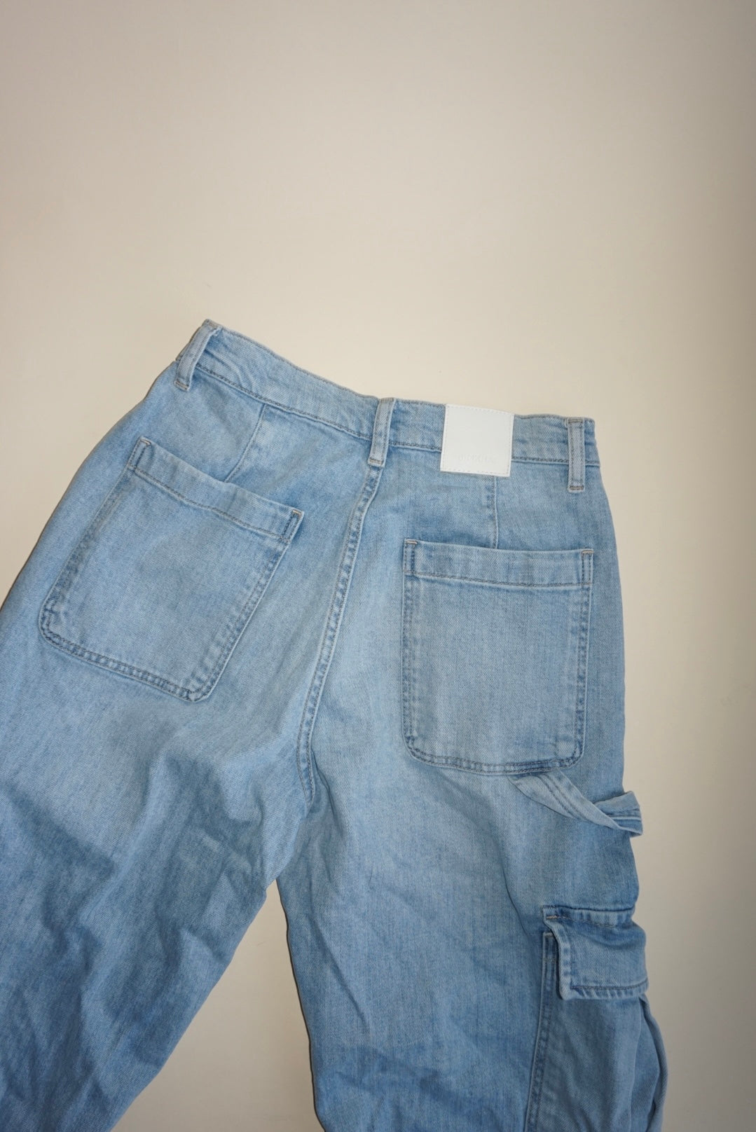 Jonathan Simkhai "Simkhai" Light Wash Cargo Jeans - Size 25