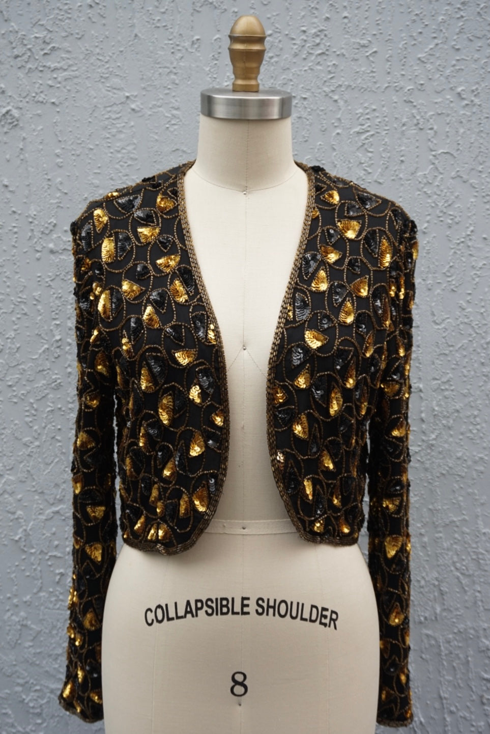 'Papelle" Vintage Sequin Bolero - Size Large