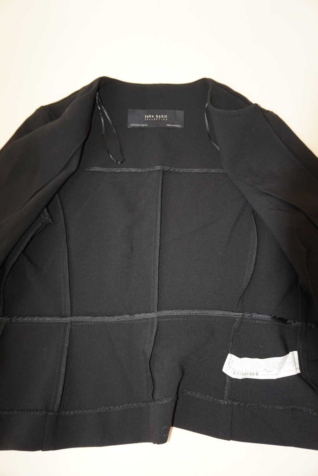 Zara Basic Collection Black Ruffle Sleeve Blazer - Size XS