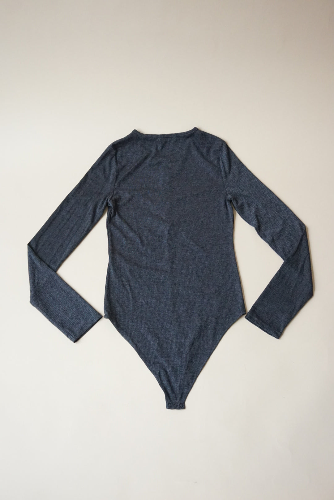 Rag & Bone Grey Ribbed L/S Bodysuit - Size Medium