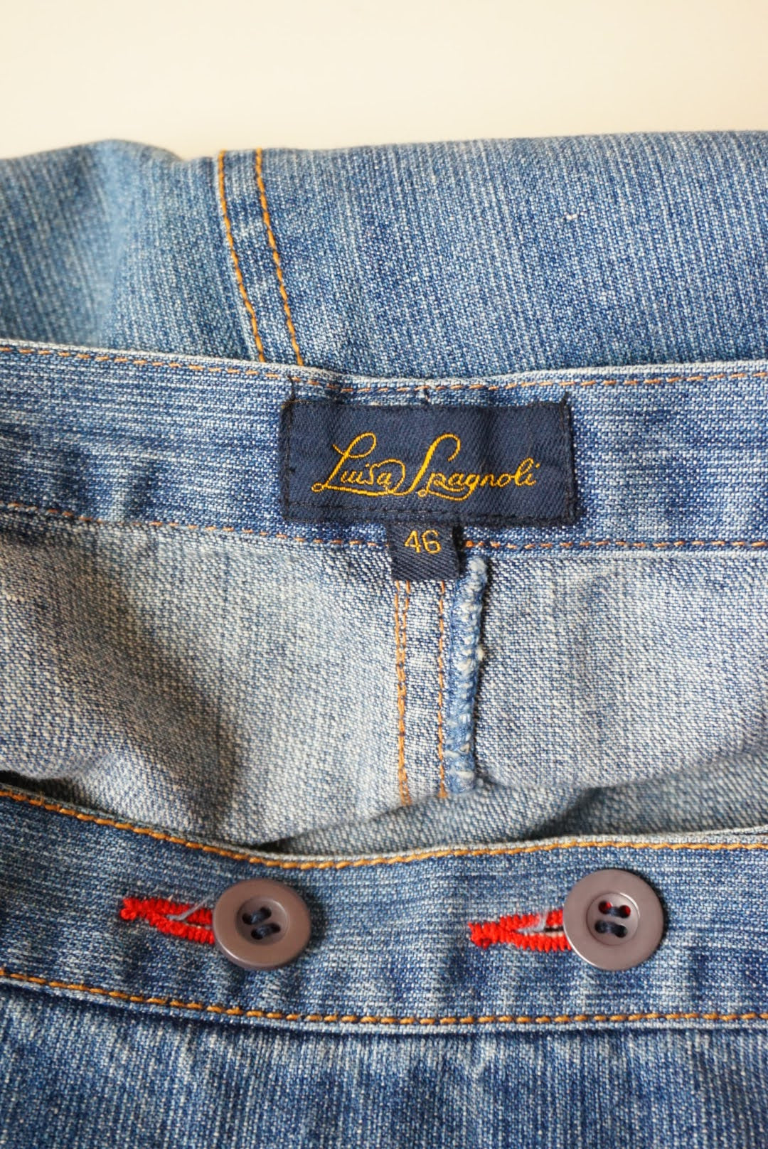 Luisa Spagnoli Denim Wrap Midi Skirt - Size 46