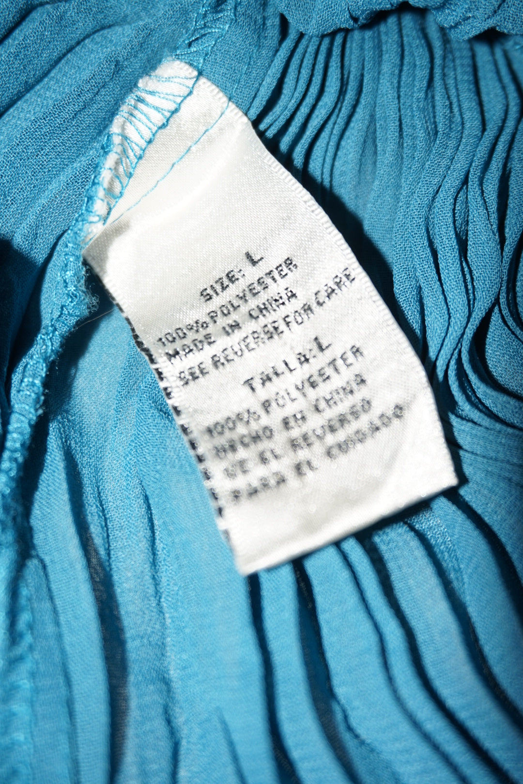 Kaelyn Max Plisse Blue Sheer Y2K Tank - Size Large