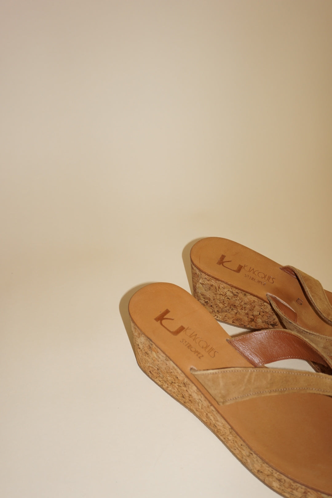 “K. Jacques” Cork Platform “Diorite” Sandals - Size 40