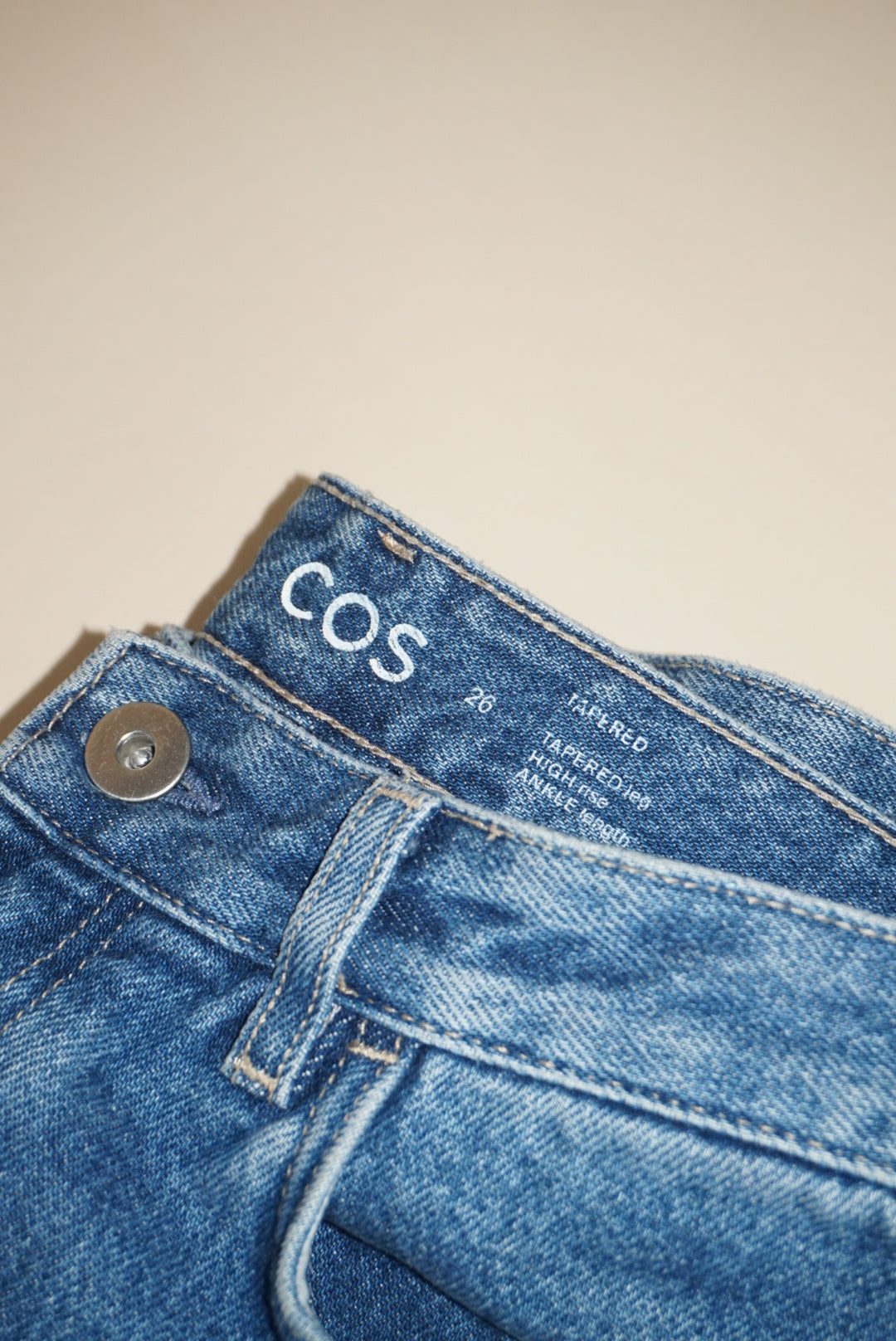 “COS” Medium Wash Tapered Jeans - Size 26