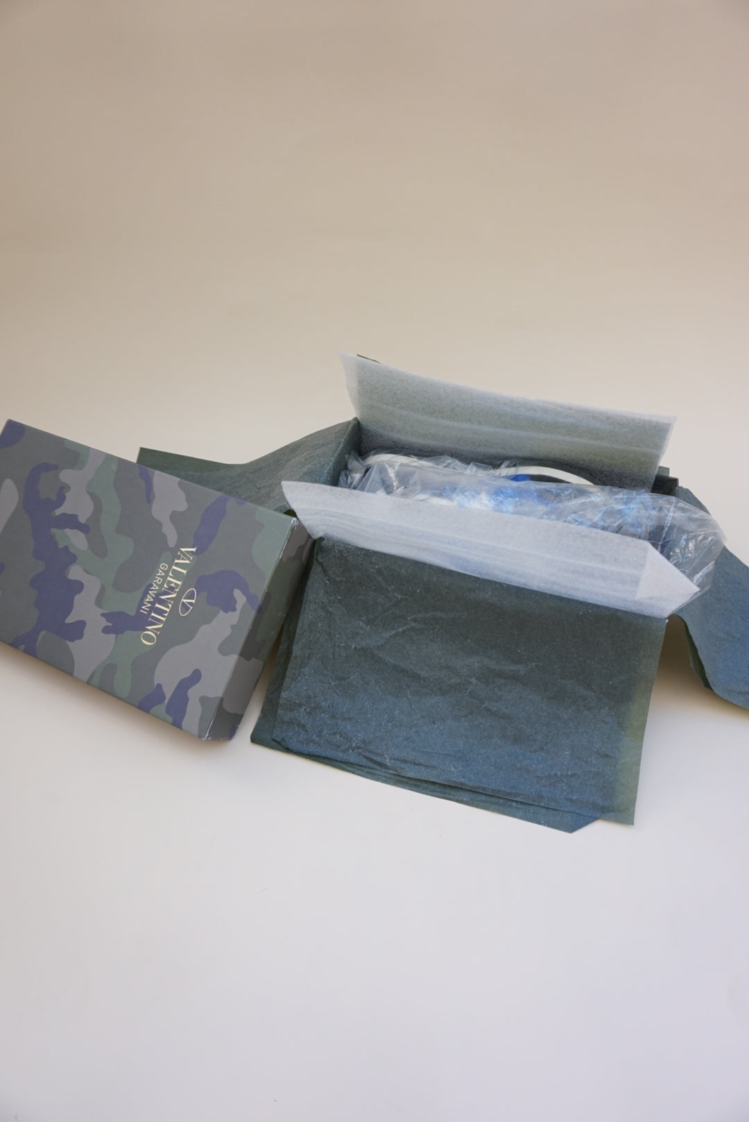 “Valentino Garavani” Blue Rockrunner Camouflage Print Sneakers NWT W/BOX - Size 45