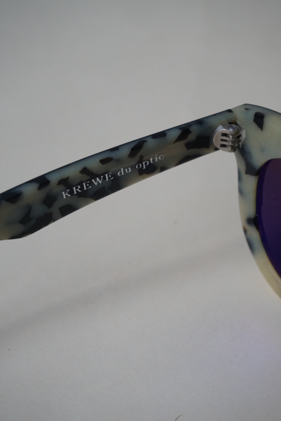 “Krewe” Oversized Black Tortoiseshell Acetate “Julia” Sunglasses