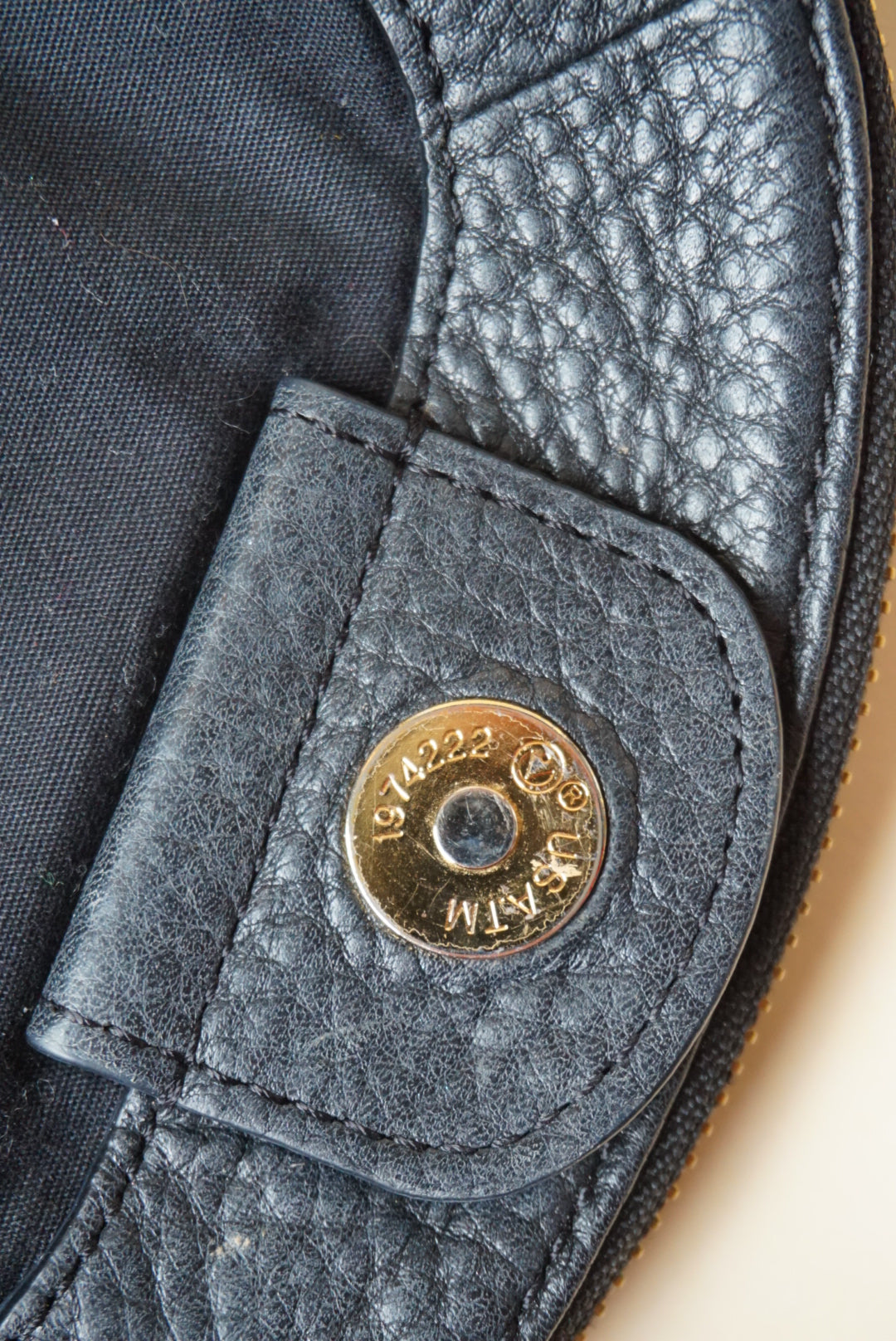 "Marc by Marc Jacobs" Classic Q Natasha Black Pebble Leather Shoulder Black Bag