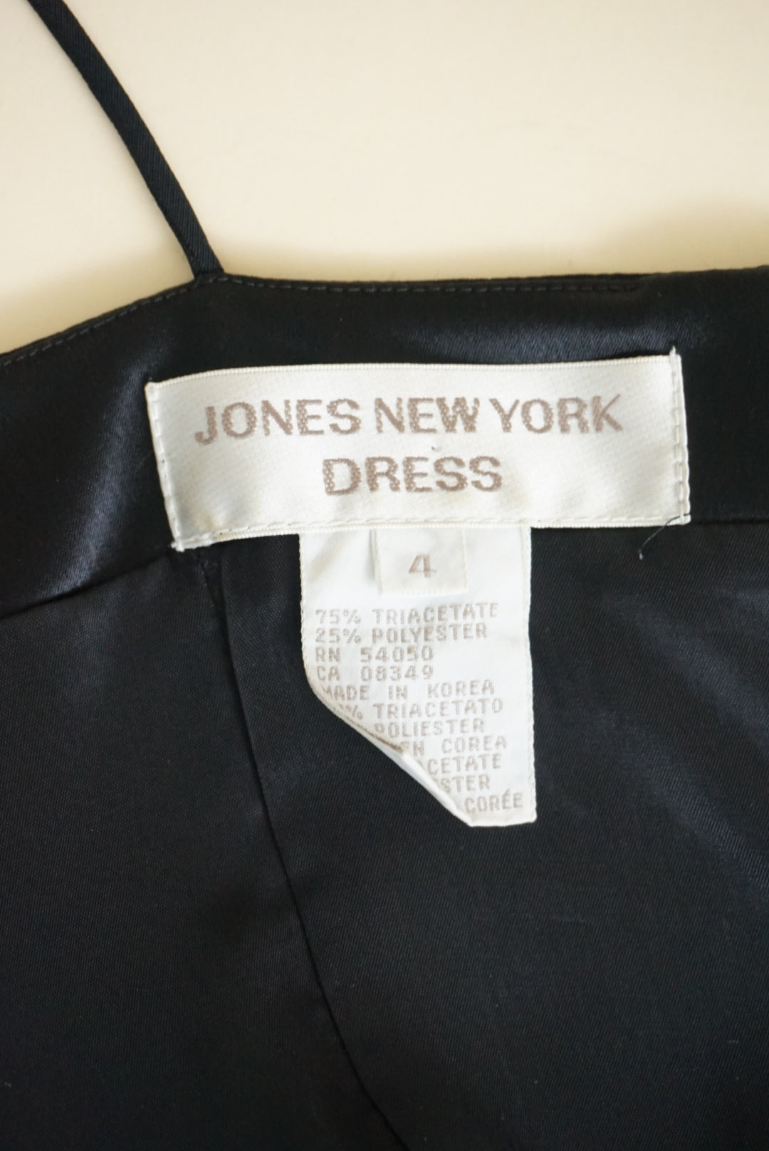 Vintage Jones New York Black CBK Style Tank Mini Dress - Size 4