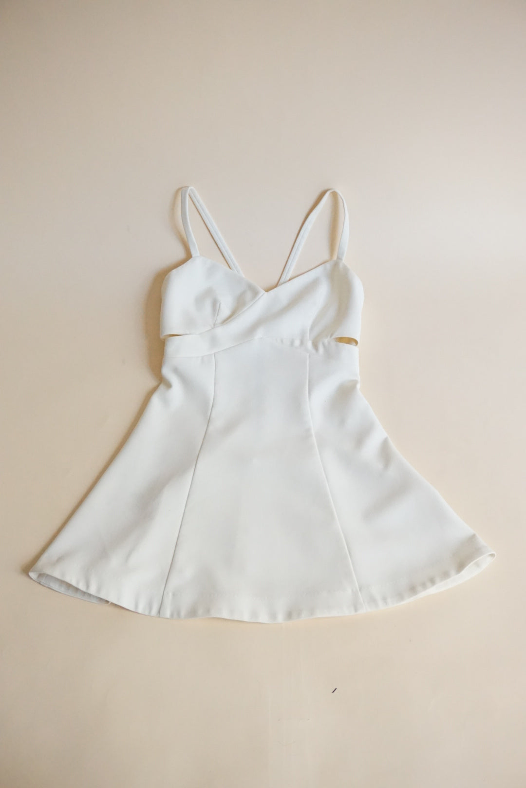 Likely White Skater Cutout Mini Dress - Size 0