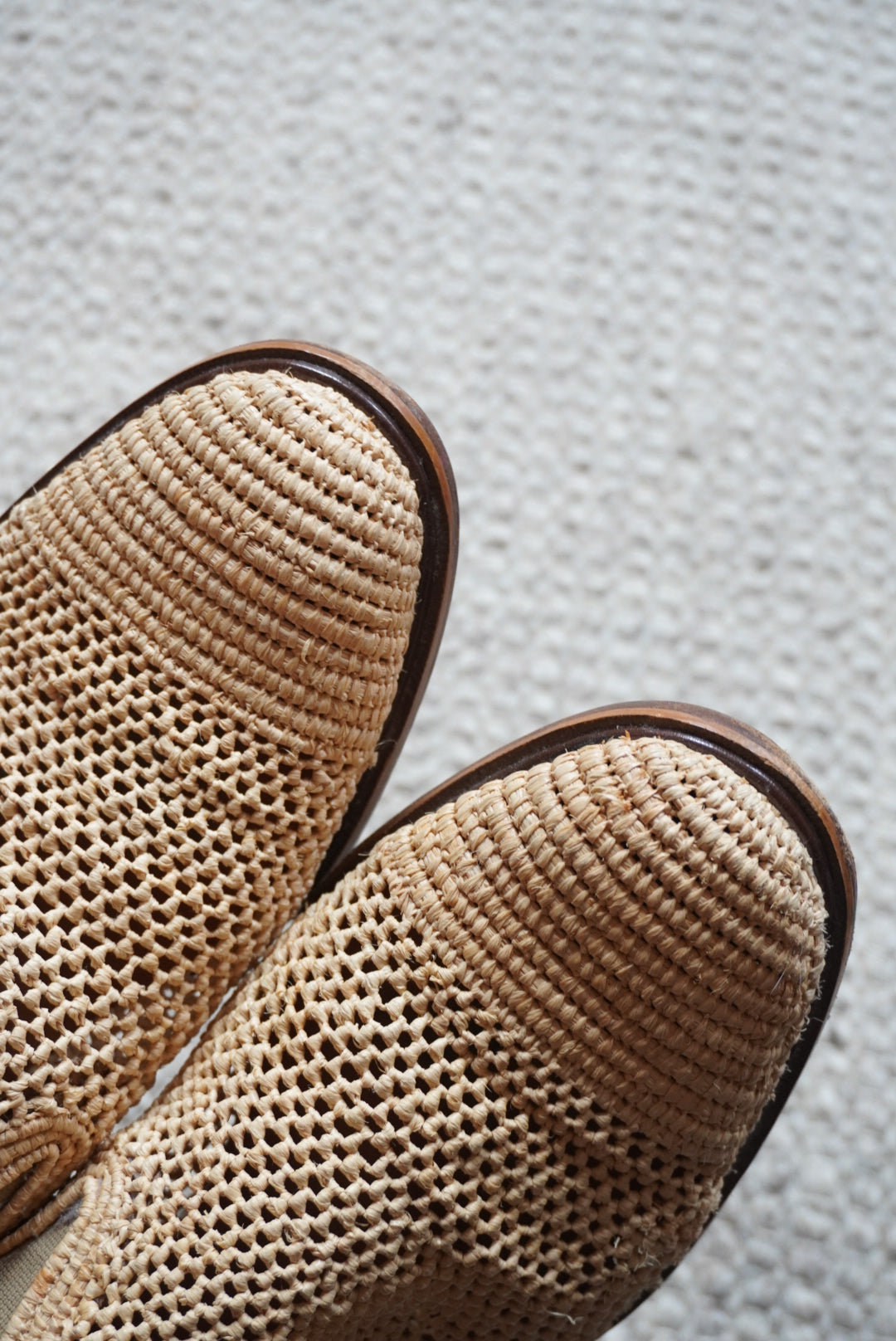 Robert Clergerie Paris Tan Raffia Penny Loafers - Size 40