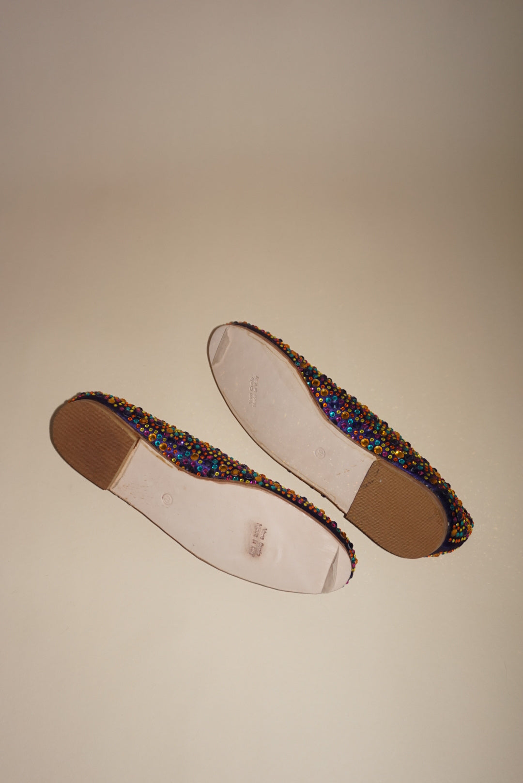 Andrea Carrano Purple Rhinestone Ballet Flat NWOT - Size 40