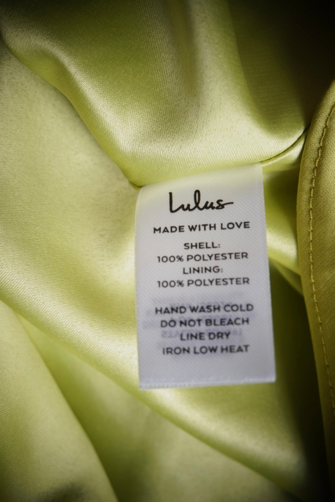 Lulu's Lime Green Cowl Neck Open Back Slip Dress NWT - Size Large