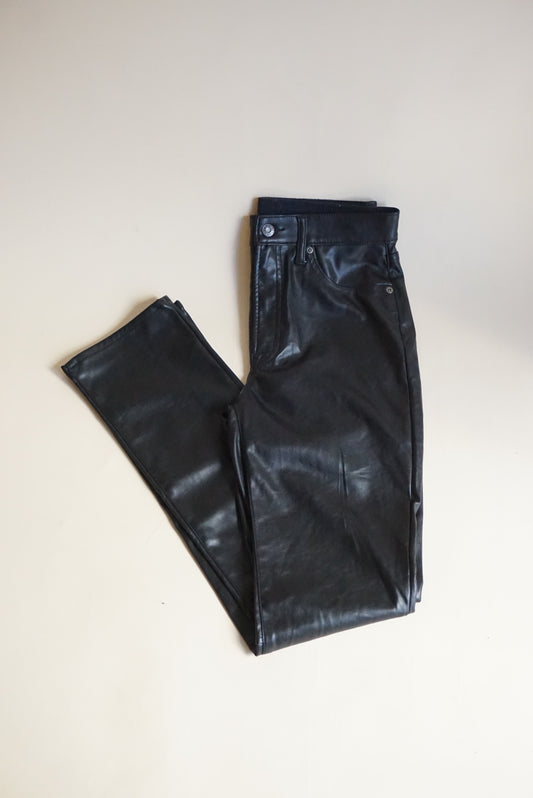 Gap Black Vintage High Rise Slim Faux Leather Pants - Size 27