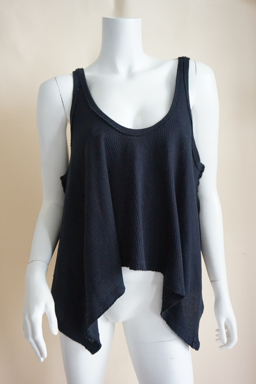 Free People Cotton Asymmetrical Textured Tank NWT - Size XS