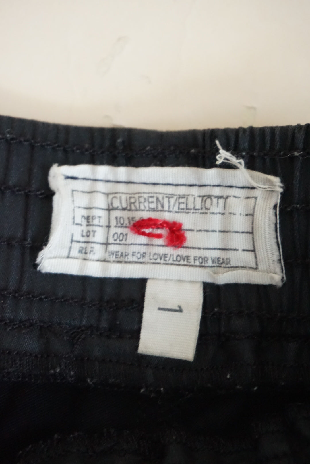 Current Elliot Black Waxed Drawstring Lounge Jogger Style Shorts - Size 1 / Small