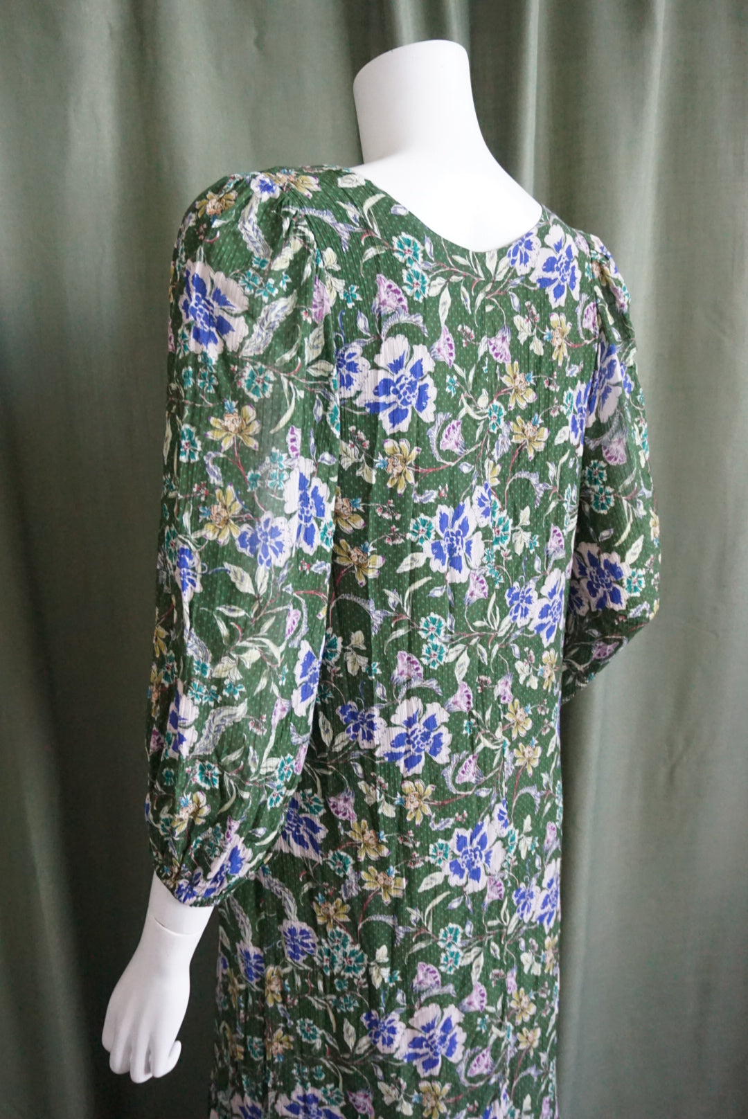 Mixed By Nasrin Green Floral Dress Cottage core Maxi Dress - Size 36